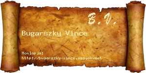 Bugarszky Vince névjegykártya